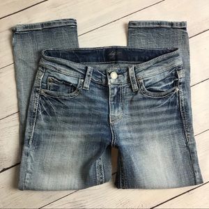 Daytrip Virgo Distressed Cropped Capri Jeans Sz 25